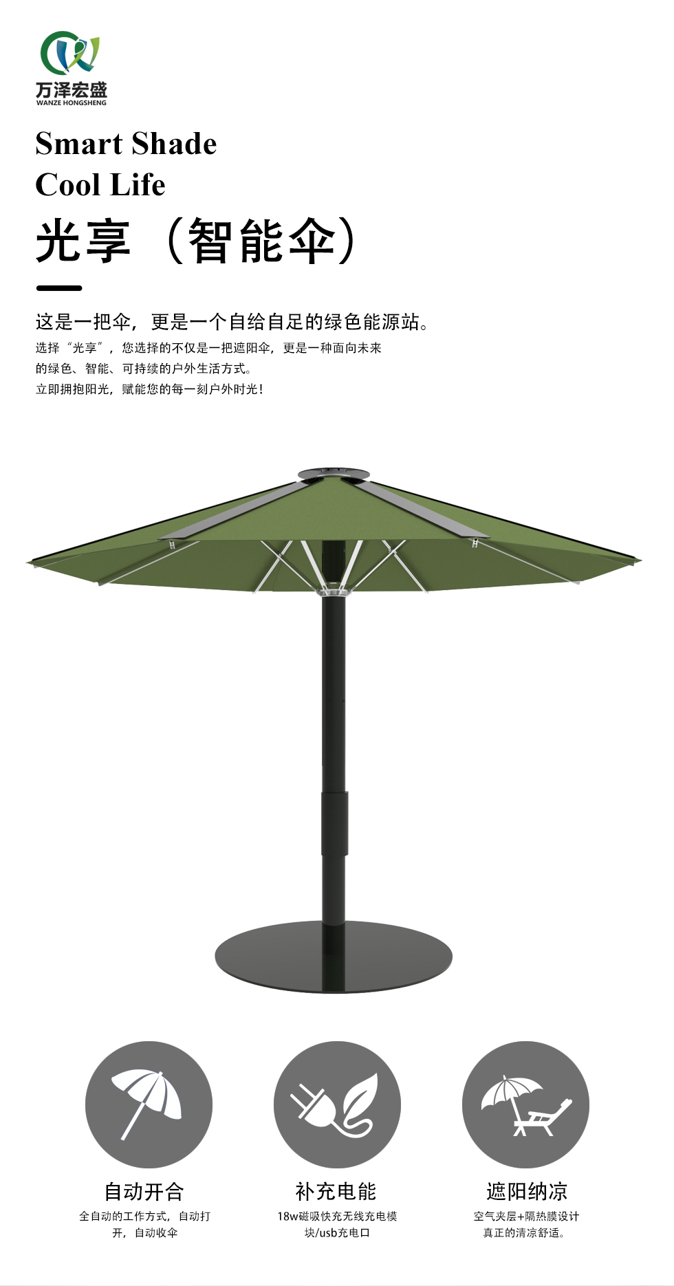光伏折叠遮阳伞 - 细节图 1